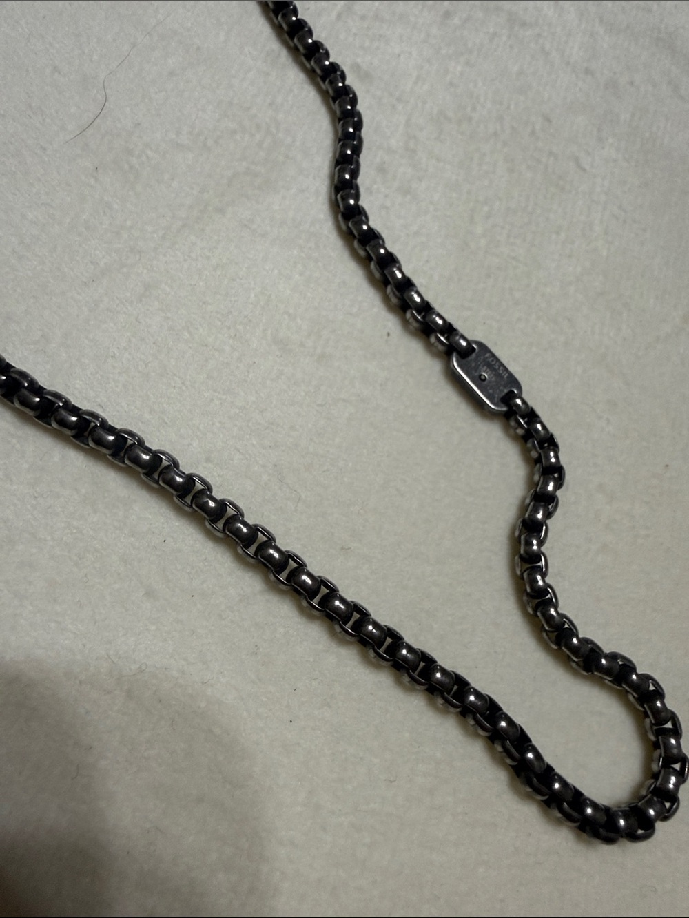 Fossil Men's Gunmetal Chain Necklace - Picture 4 of 5